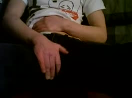 FINGERS IN ASS AS HE JERKS ON A BIG ONE